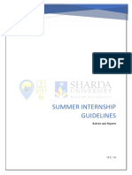 Summer Internship Guidelines Rubrics and Report Formats