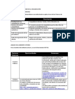 Análisis Interno y Externo de La Organización