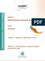 Módulo 1: Administración y Proyecto de Vida