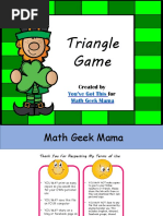 St. Patricks Day Types of Triangles Game