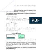 Lista de Exercícios de TermodinÂmica