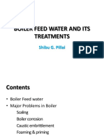 Boiler Feed Water and Its Treatments Shibu Pillai