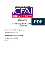 Foreign Trade ASSIGNMENT