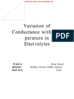 Variation of Conductance With Temperatur