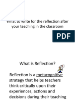 What To Write For The Reflection After Your