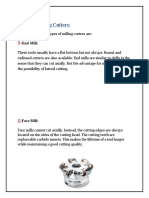 Types of Milling Cutters