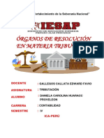 Organos de Resolución en Materia Tributaria.