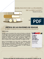 El Campo Problemático de La Filosofia de La Educación