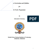 MNNIT Allahabad B.Tech (Information Technology) Syllabus