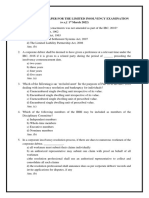 LIE Model Paper W.E.F 1st March 2022