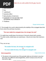 HOW THE STRUCTURE OF AN ACID AFFECTS ITS Pka VALUE?