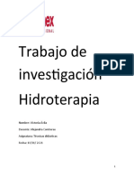 Trabajo de Investigación Hidroterapia ..