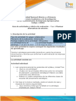 Guía de Actividades y Rúbrica de Evaluación - Unidad 3 - Fase 4 - Plantear Alternativas de Solución