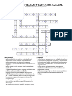 Crucigrama Plantilla de Trabajo y Tabulador Salarial