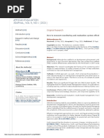 Measuring M&E System Effectiveness 2021