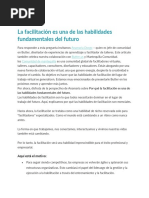 Lectura - La Facilitación Es Una de Las Habilidades Fundamentales Del Futuro