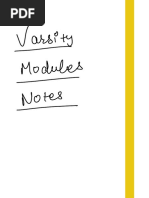 Modules Notes