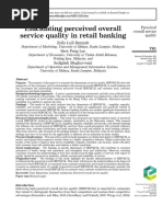 Elucidating Perceived Overall Service Quality in Retail Banking