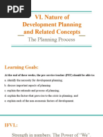 VI. Nature of Development Planning and Related Concepts