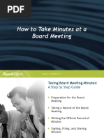 How To Take Minutes at A Board Meeting: ©2015, Boardeffect LLC 1