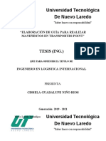 Elaboración de Guía para Realizar Manifiestos en Transportes Point