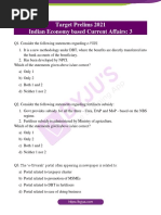 BYJUS IAS Target Prelims 2021 - Indian Economy - 03