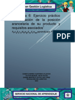 Evidencia 6 Ejercicio Práctico "Identificación de La Posición Arancelaria de Su Producto y Requisitos Asociados"