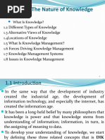 Chapter 1 Nature of Knowledge