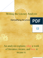 Writing The Literary Analysis