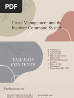 Crisis Management and The Incident Command System