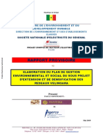 Plan de Gestion Environnemental Et Social Du Sous Projet D Extension Et de Densification Des Reseaux Velingara