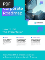 Green and Violet Simple Corporate Roadmap Presentation