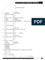 Practice Sheet - CHEMICAL BONDING