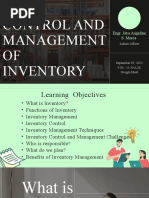 Webinar Control and Management of Inventory