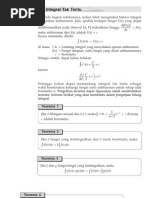 Integral Tak Tentu