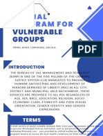 Special Program For: Vulnerable Groups