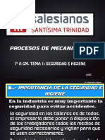 Tema 1 Seguridad e Higiene