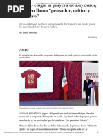 005 AMLO Elogia La Playera de Edy Smol, A Quien Llama - Pensador, Crítico y Creativo