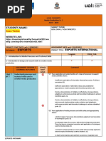 Esports Unit 1 and 2 Feedback Sheet