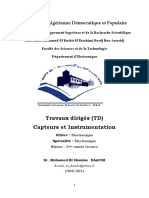 Exercices Corrigés Capteurs Et Instrumentation