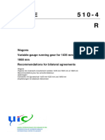 Uic Code: Wagons Variable-Gauge Running Gear For 1435 mm/1520 MM and 1668 MM Recommendations For Bilateral Agreements