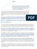 Que Cambios Esta Sufriendo El Planeta?: Cambio Climático