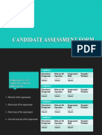 Candidate Assessment Form