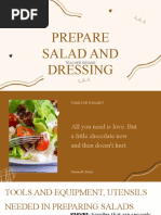 Prepare Salad and Dressing