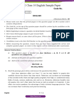 HBSE Class 10 English Sample Paper