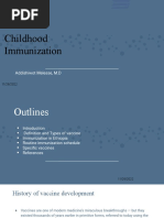 Childhood Immunization Lecture For C1