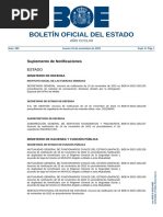 Boletín Oficial Del Estado: Suplemento de Notificaciones