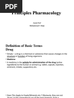 Principle Pharmacology التمريض الادوية المحاضرة الاولى و الثانية