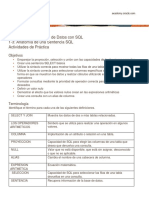 Programación de Bases de Datos Con SQL 1-3: Anatomía de Una Sentencia SQL Actividades de Práctica