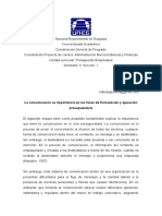 La Comunicación y Su Importancia en Las Fases de Formulación Presupuestaria y Ej